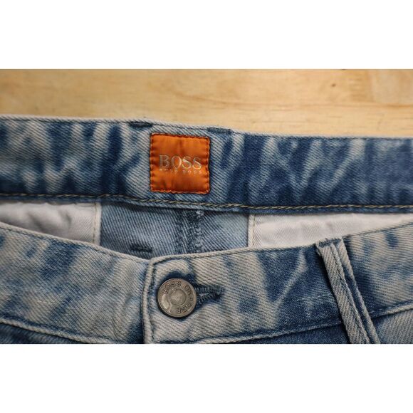 Mens Hugo Boss Orange Jeans Size 36x36 Blue Acid Wash Range 63 Slim Fit Pants - Picture 7 of 10